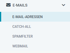 [Translate to Englisch:] E-Mail-Adressen - Menüpunkt