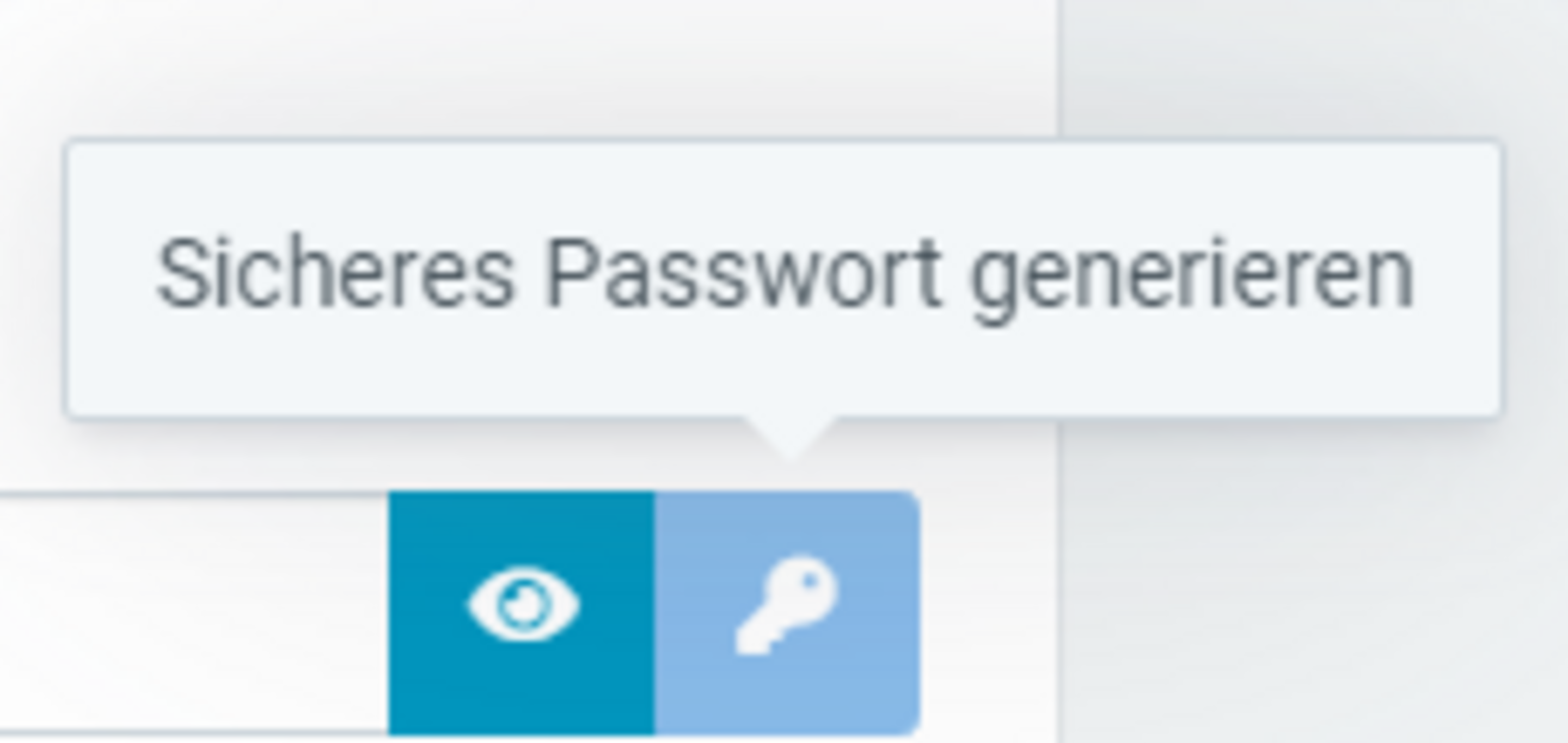 Button der sicheres Passwort generieren zeigt