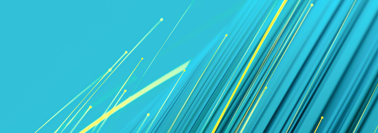 Data stream visualized on turquoise background