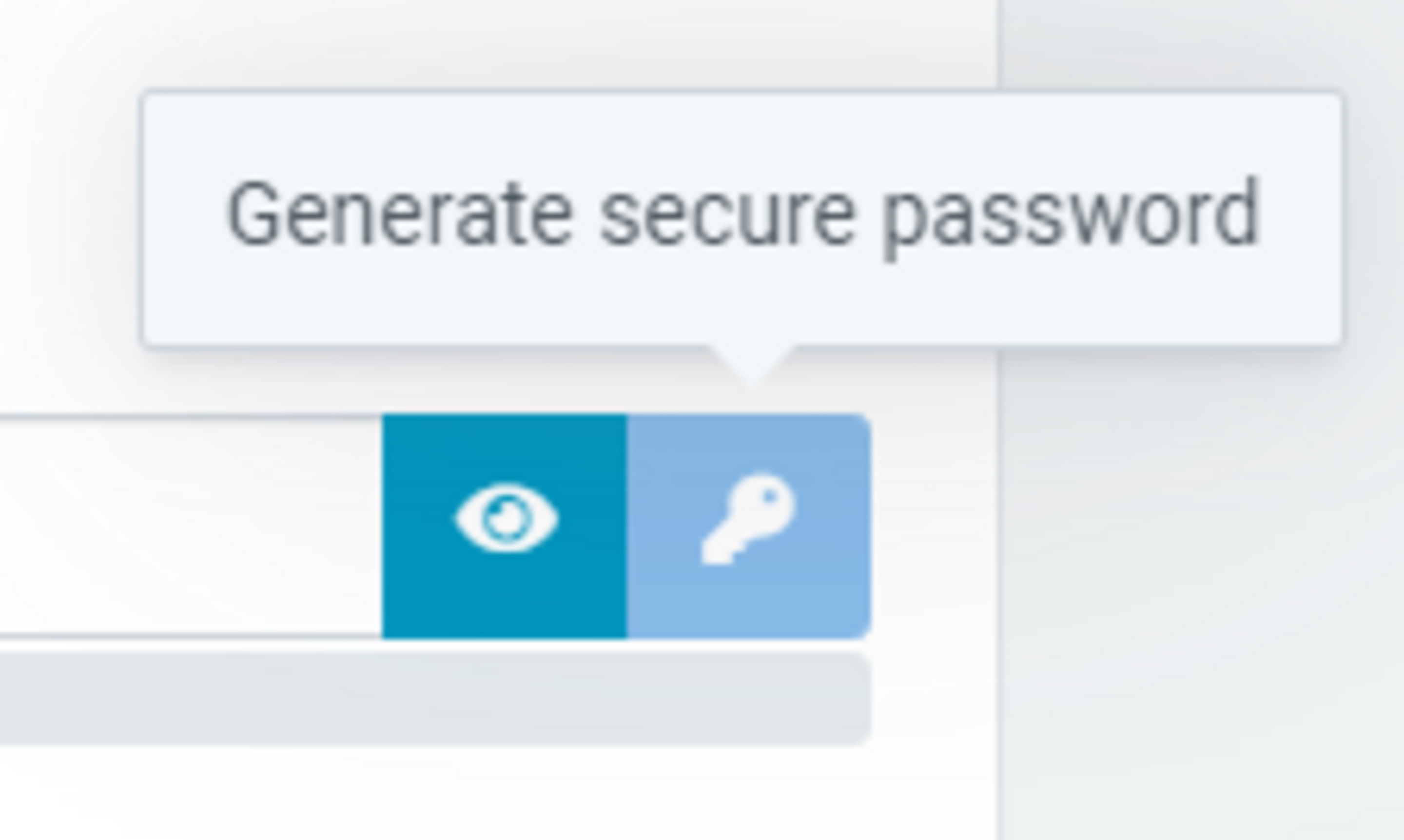 Web & Mail Control Panel - Generate secure password